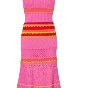 Mixed Midi Dress by Milly